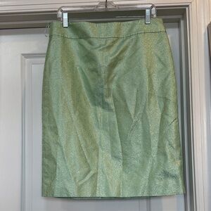 Mint Green Shimmer Pencil Skirt